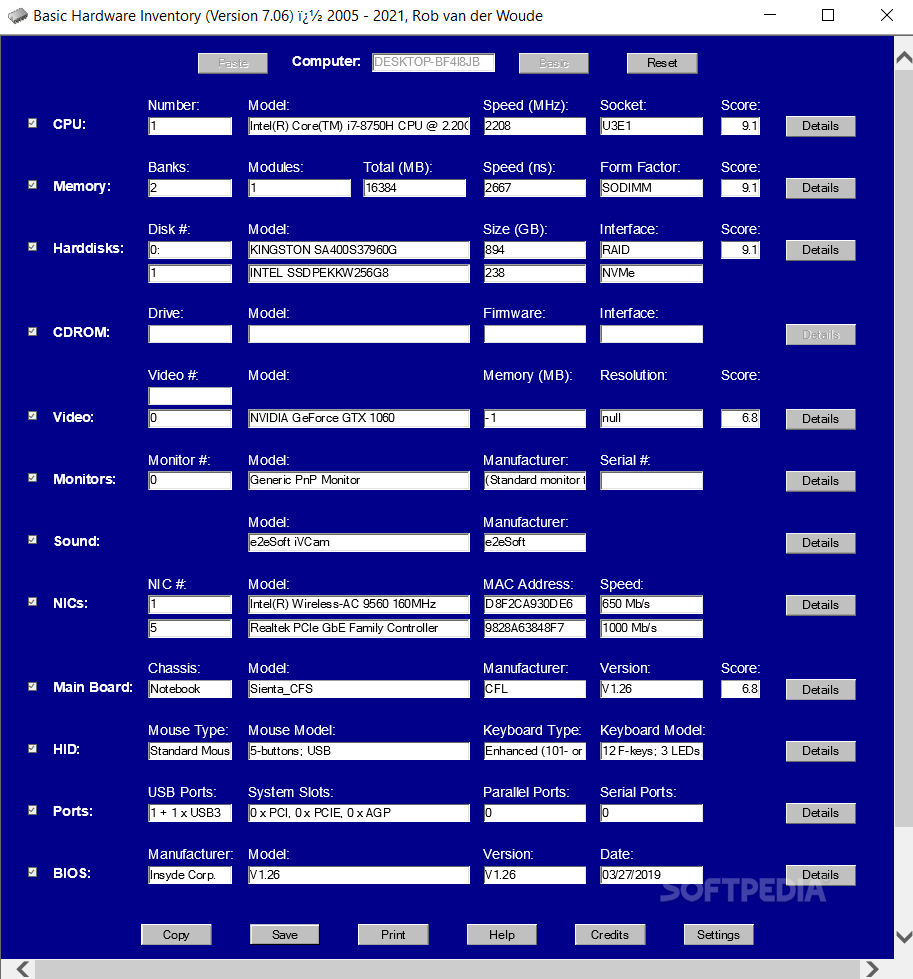 Basic Hardware Inventory